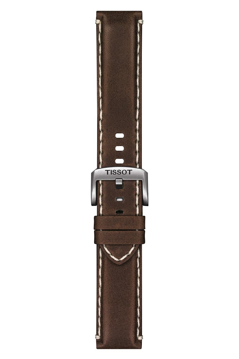 Chrono XL Chronograph Leather Strap Watch, 45mm, Alternate, color, BLUE
