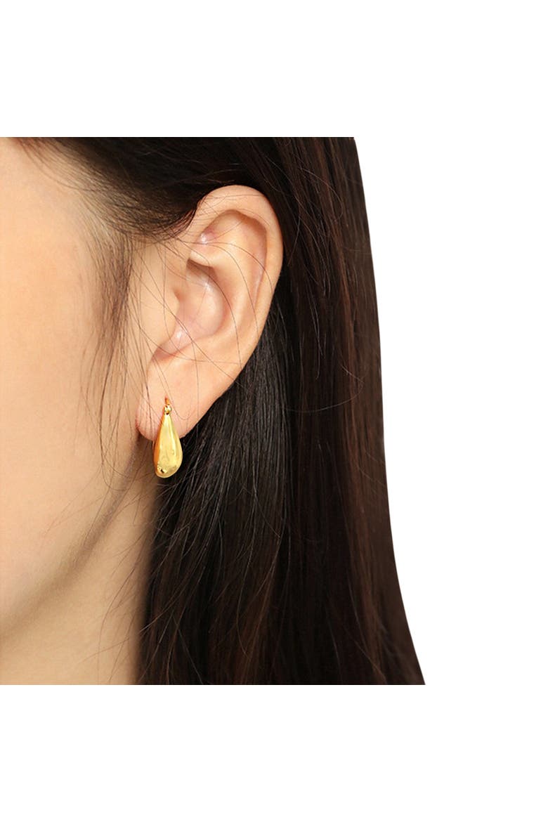 Gold Vermeil Sculptural Hoop Earrings, Alternate, color, Silver