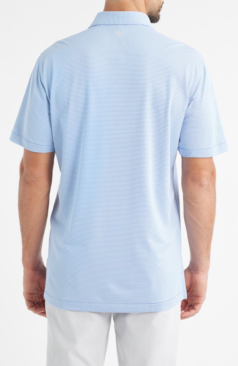 Peter Millar Candor Stripe Mesh Performance Polo, Alternate, color, Evening Tide