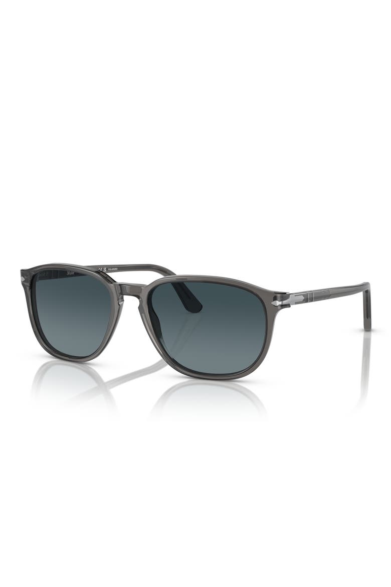 55mm Gradient Polarized Square Sunglasses, Alternate, color, TRANSPARENT GREY