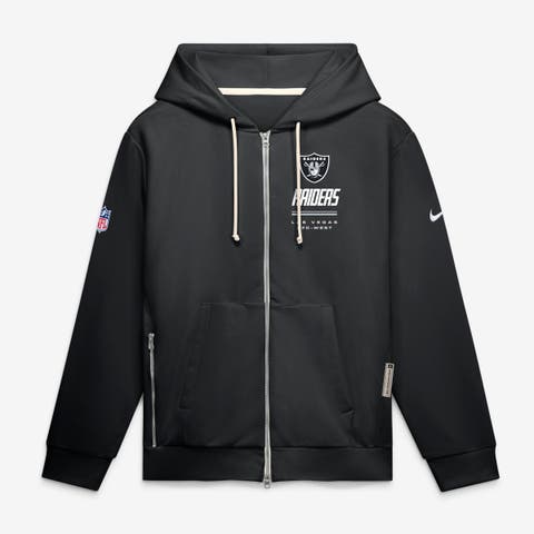 Men's Nike Black Las Vegas Raiders Sideline Standard Issue Quarterback Scramble Dri-FIT Full-Zip Hoodie