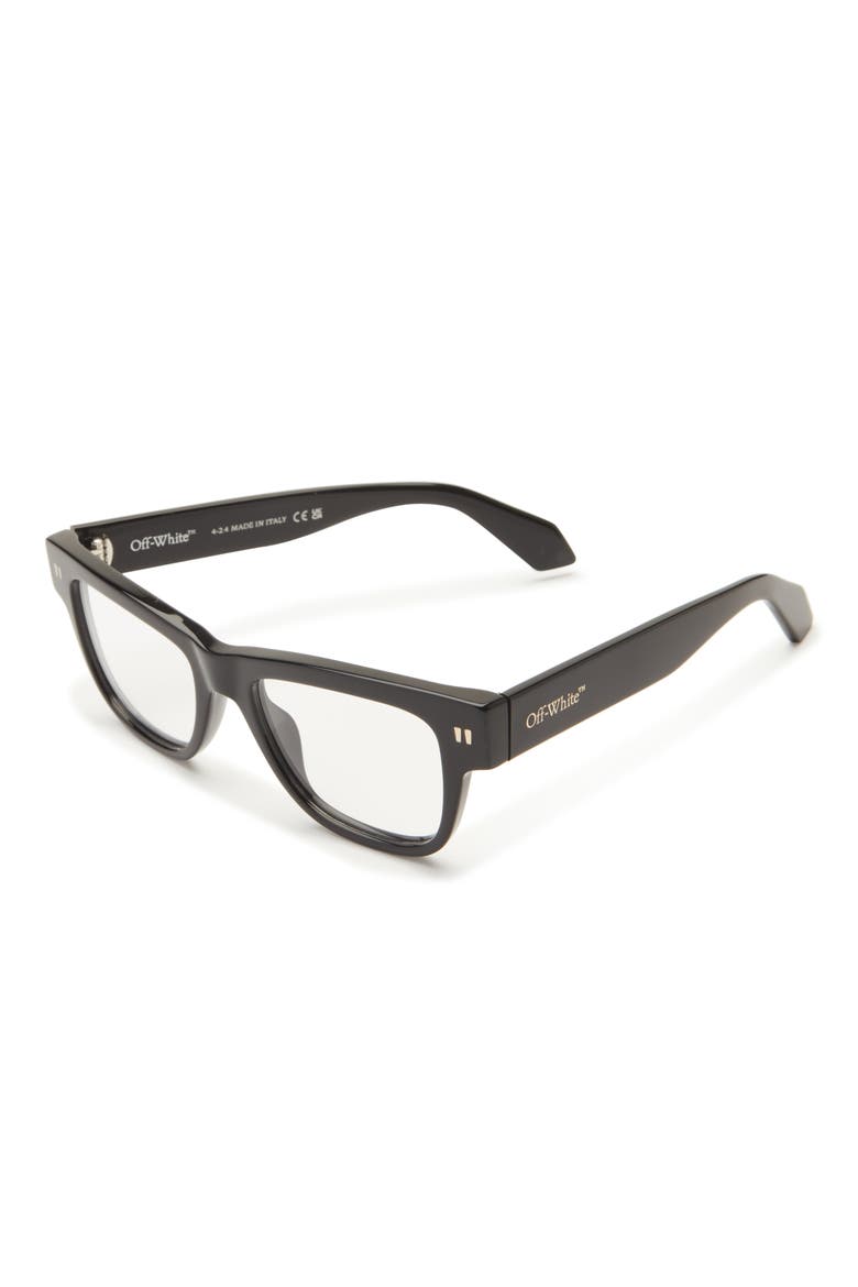 51mm Square Optical Glasses, Alternate, color, BLACK