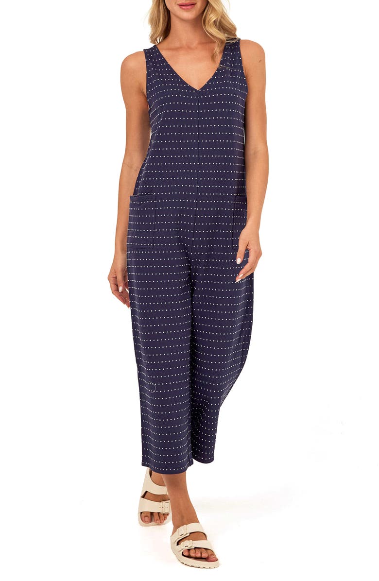 Threads 4 Thought Rainey Dot Crop Jumpsuit, Main, color, Stargazer/ Ecru