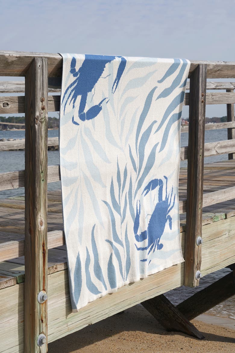 Just Claw it a Day Woven Knit Throw Blanket 50" x 60", Alternate, color, Blue