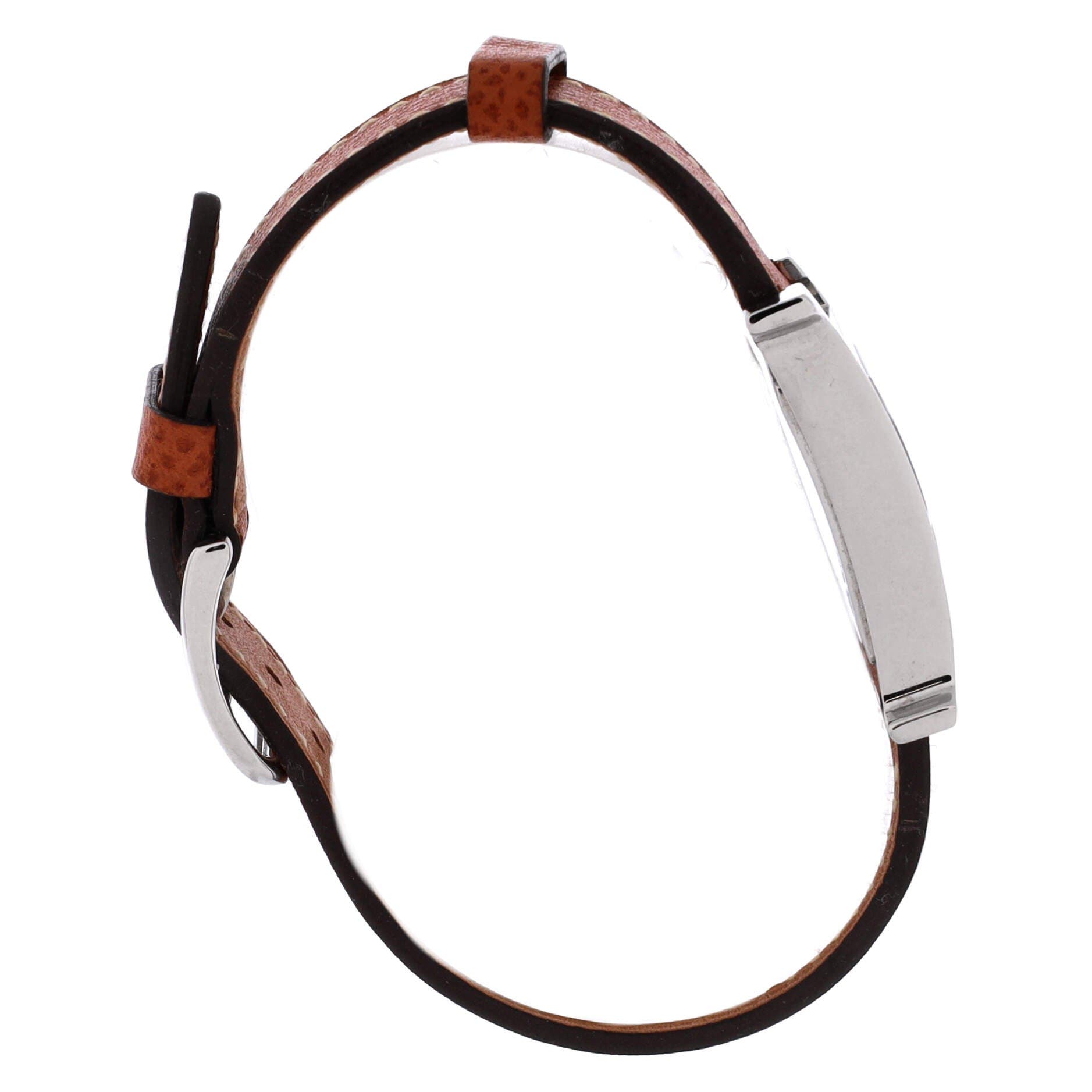 Heure H Quartz Watch Stainless Steel and Leather 21, Alternate, color, Brown