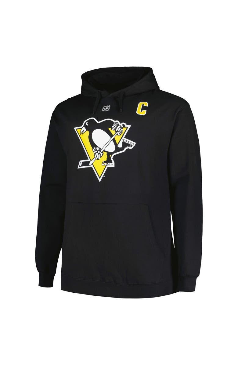 PROFILE Men's Profile Sidney Crosby Black Pittsburgh Penguins Big & Tall Name & Number Pullover Hoodie, Alternate, color, Black