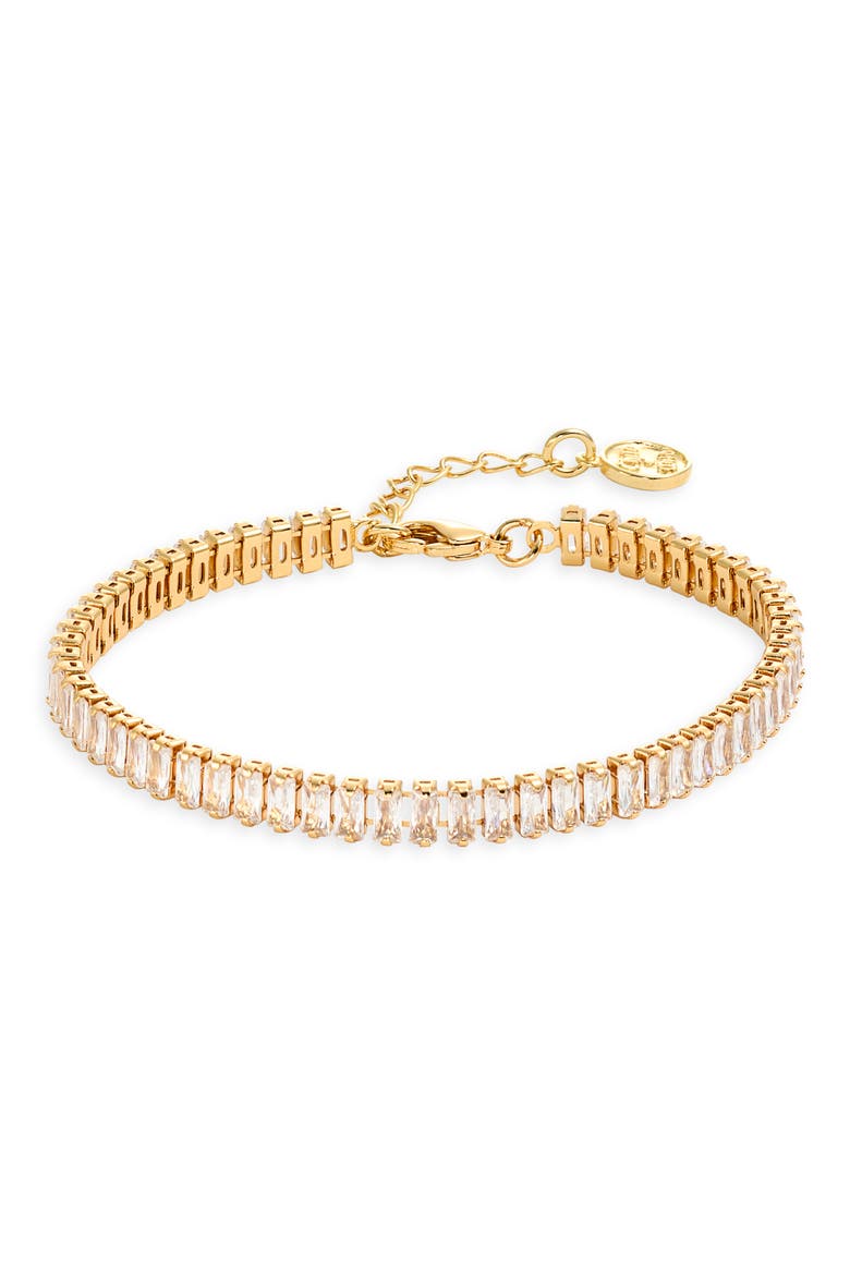 Sloane Cubic Zirconia Tennis Bracelet, Main, color, GOLD