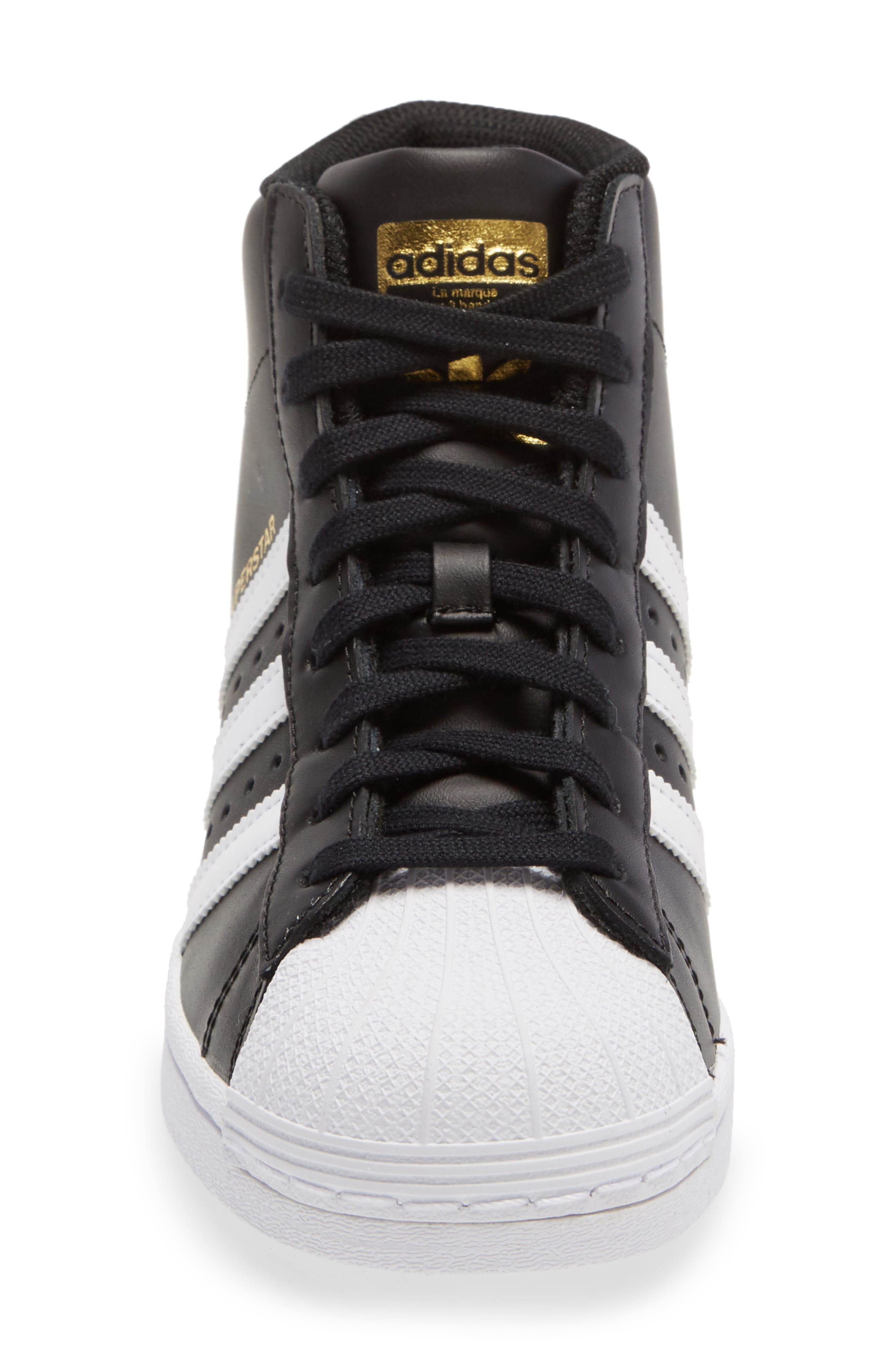 Superstar Up Hidden Wedge Sneaker, Alternate, color, BLACK/ WHITE/ GOLD