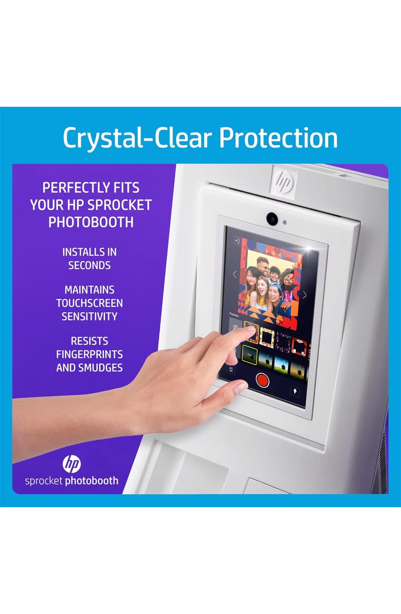 HP Sprocket Photobooth Screen Protector, Alternate, color, White