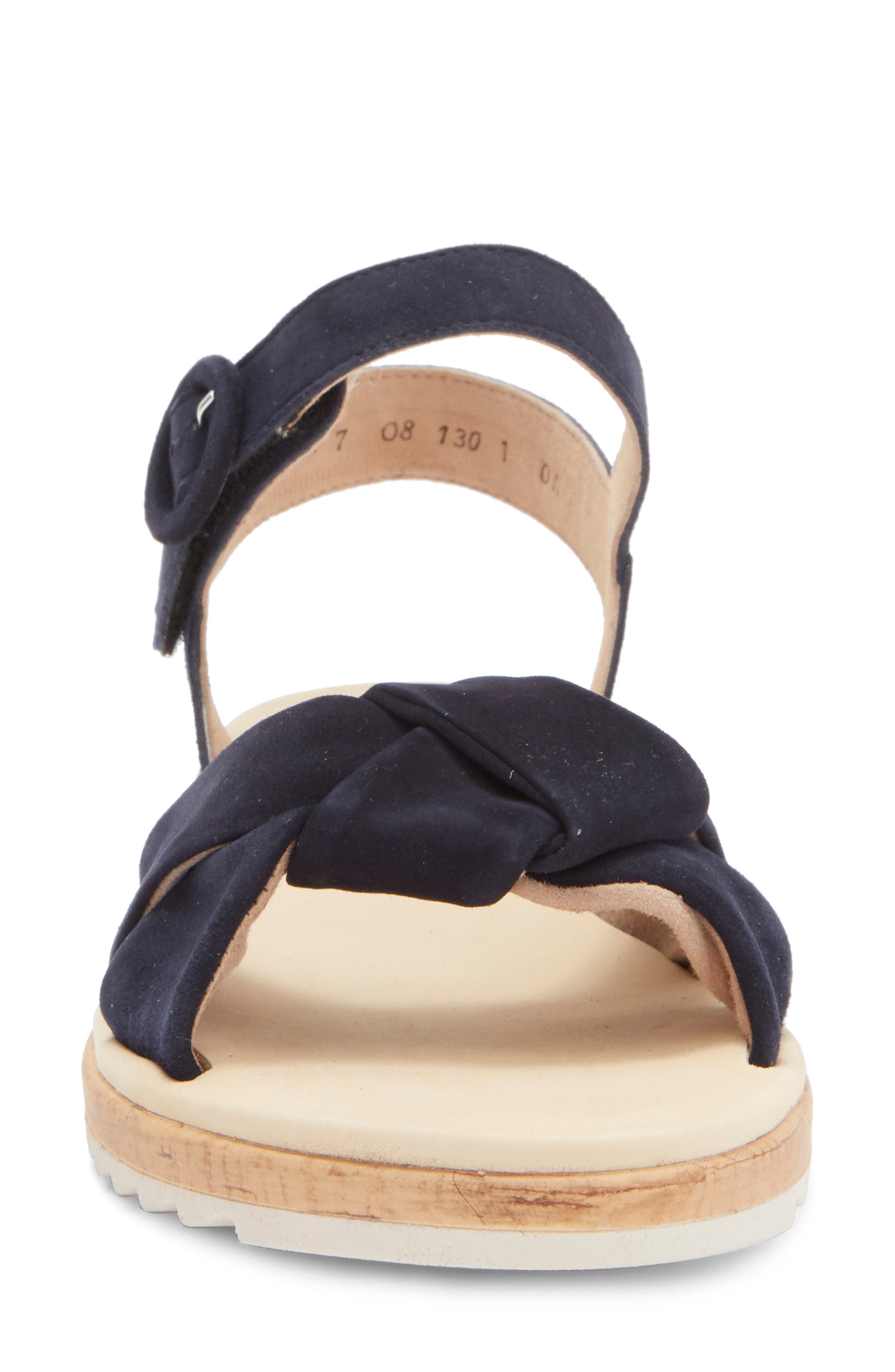 Paul Green Trento Ankle Strap Platform Sandal, Alternate, color, Blue Suede