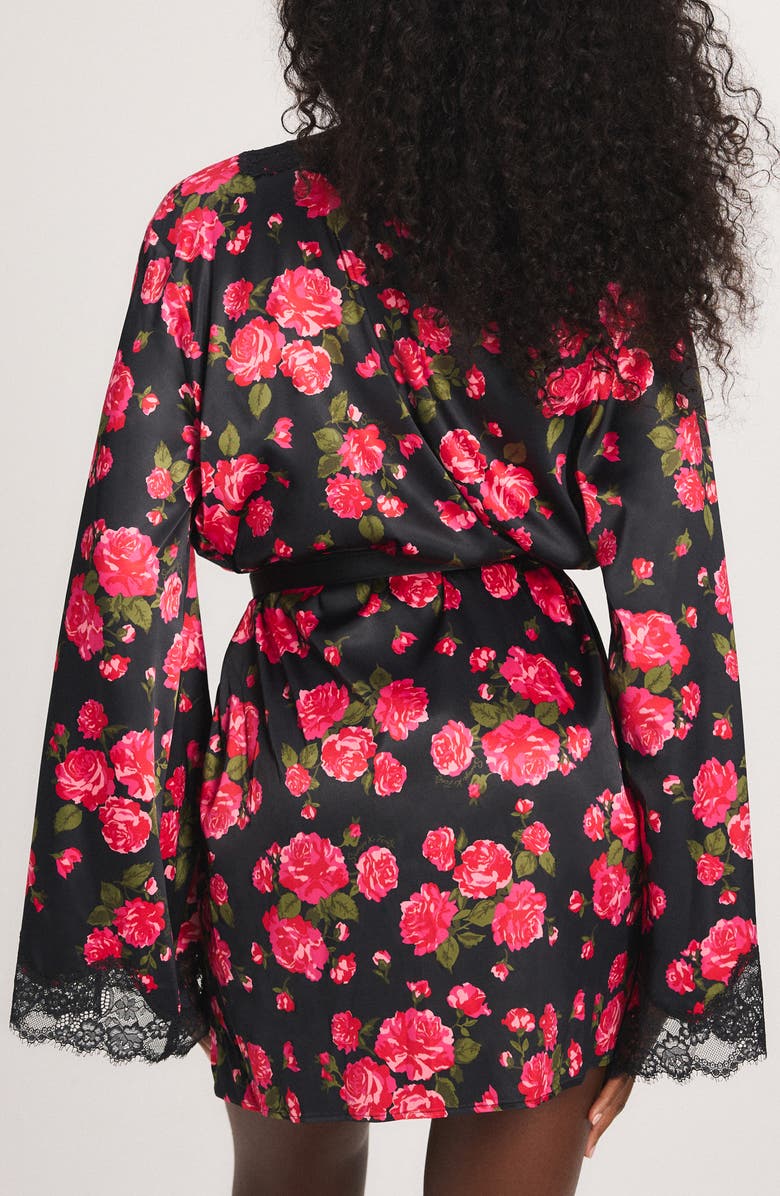 SAVAGE X FENTY Nite Shade Short Sleep Robe, Alternate, color, Hot Heavy Pink Rosy Passions