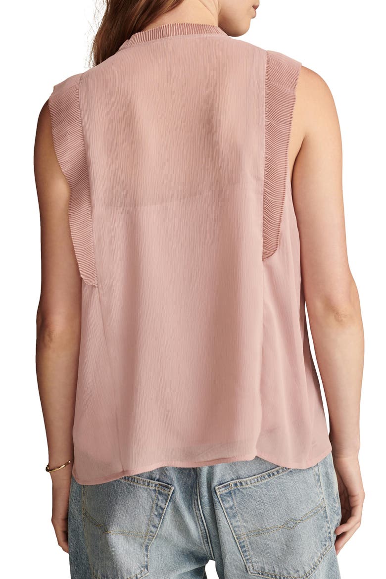 Pintuck Sleeveless Top, Alternate, color, BLUSH