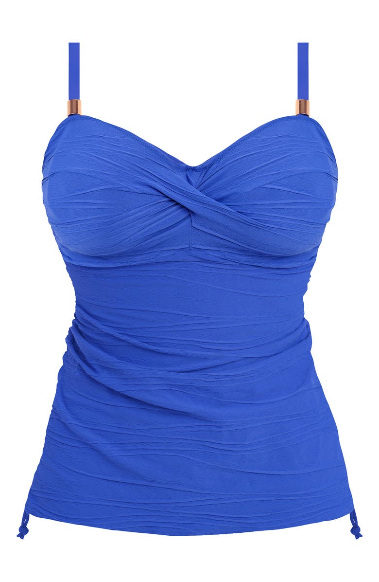 Fantasie Beach Waves Underwire Twist Front Tankini Top, Alternate, color, Ultramarine