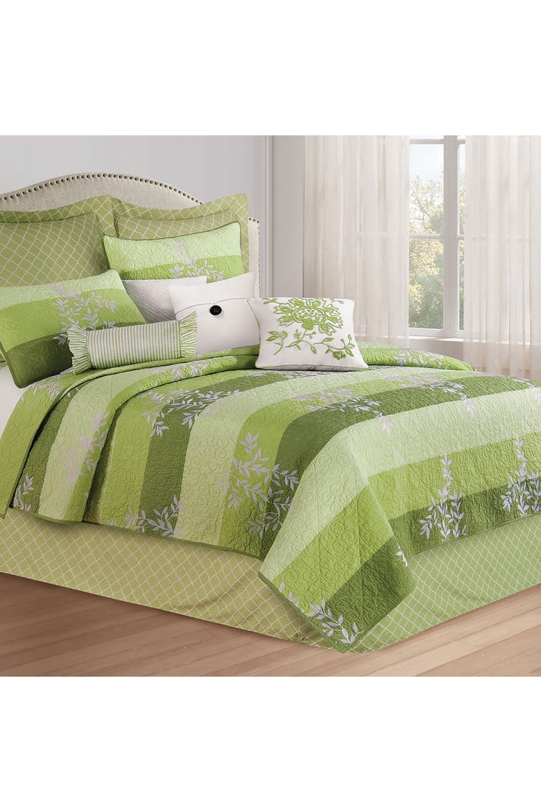 Everly Quilt Collection - Machine Washable & Reversible, Main, color, Green