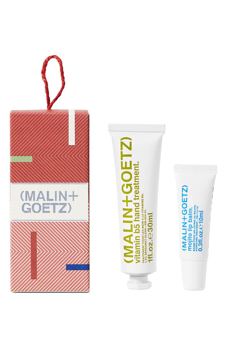 MALIN+GOETZ In Good Hands Lip Balm & Hand Cream Gift Set $29 Value, Main, color,