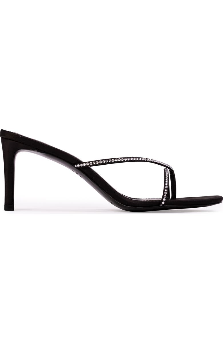 BLACK SUEDE STUDIO Jade 65 Satin Mule, Main, color, Black Satin Embellished