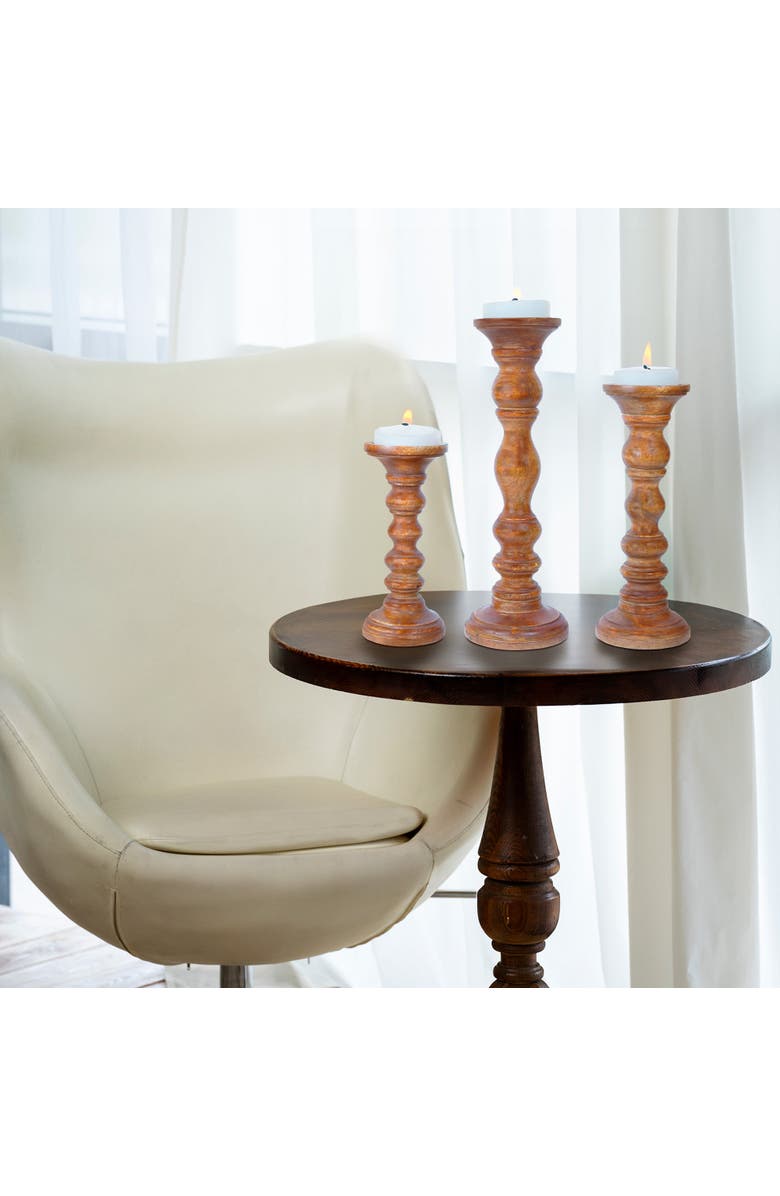 Mela Artisans Willow Pillar Candleholder Set, Alternate, color, 
