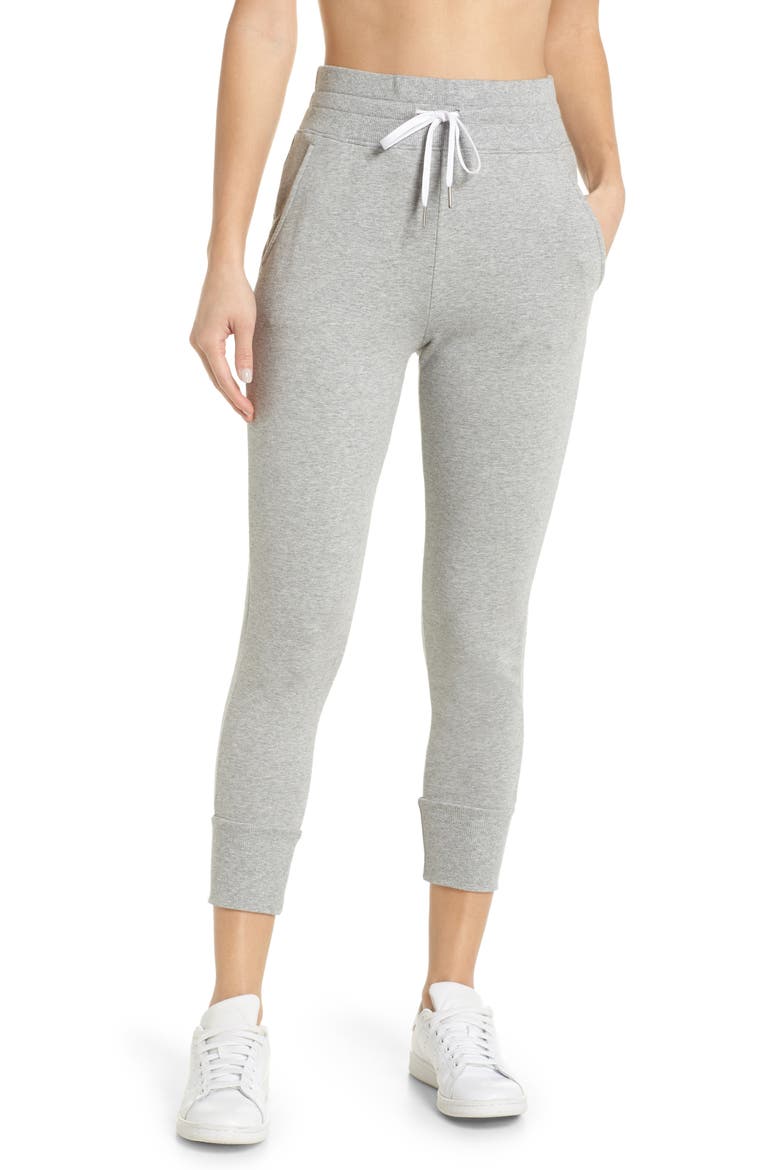 Repeat High Waist Crop Jogger Pants, Main, color, GREY QUIET HEATHER