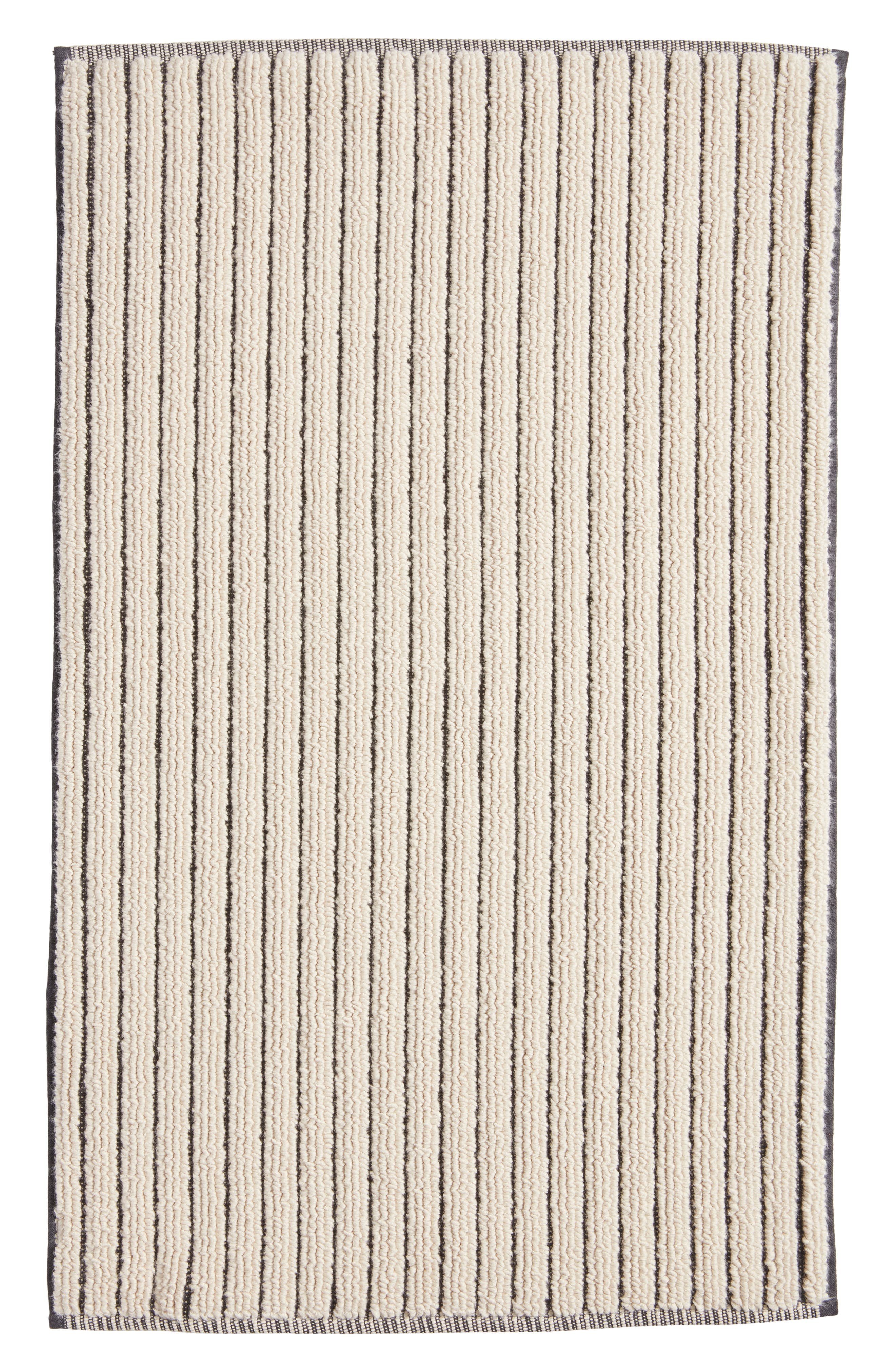 Nordstrom Mix Stripe Bath Mat - Beige Oatmeal Multi, Bath Mat