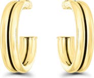 Christian Siriano New York Double Tubing 20mm Hoop Earrings