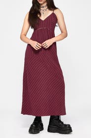 Disturbia Rue Stripe Voile Cami Maxi Dress