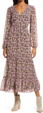 Lost + Wander Lovestoned Floral Long Sleeve Dress