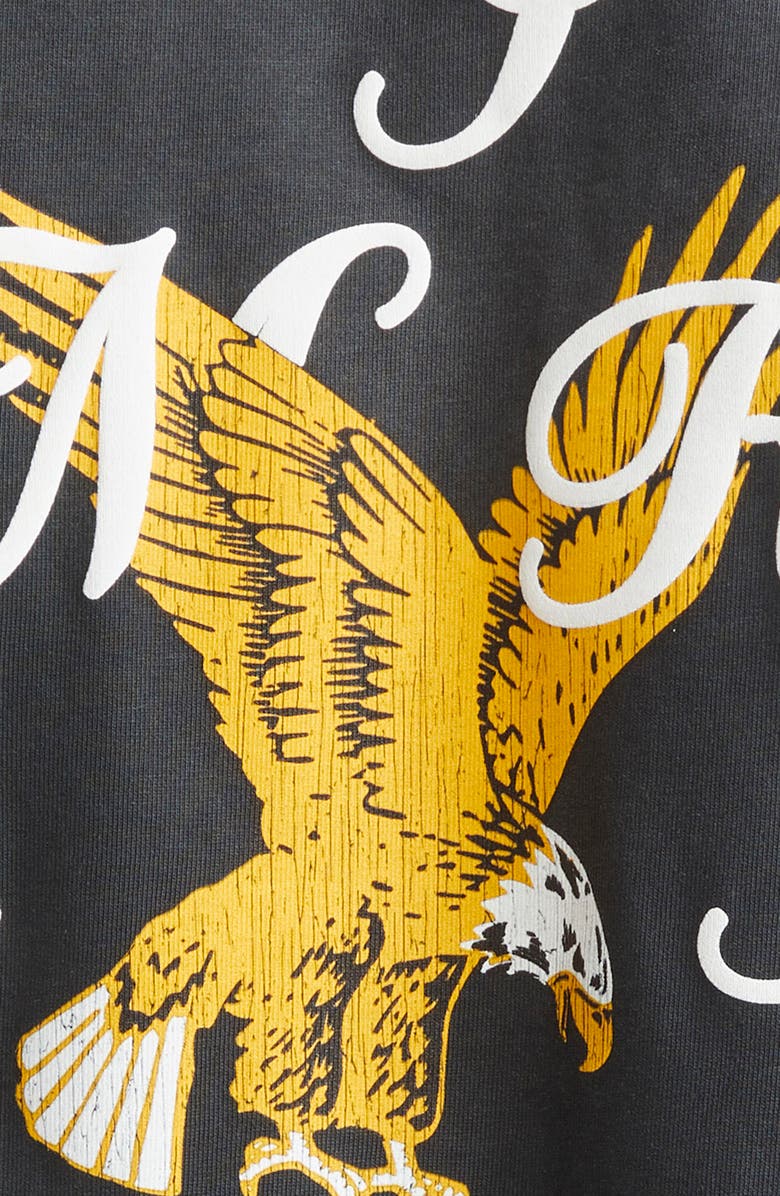 AMIRI Eagle Crystal Embellished Oversize Graphic T-Shirt, Alternate, color, Black