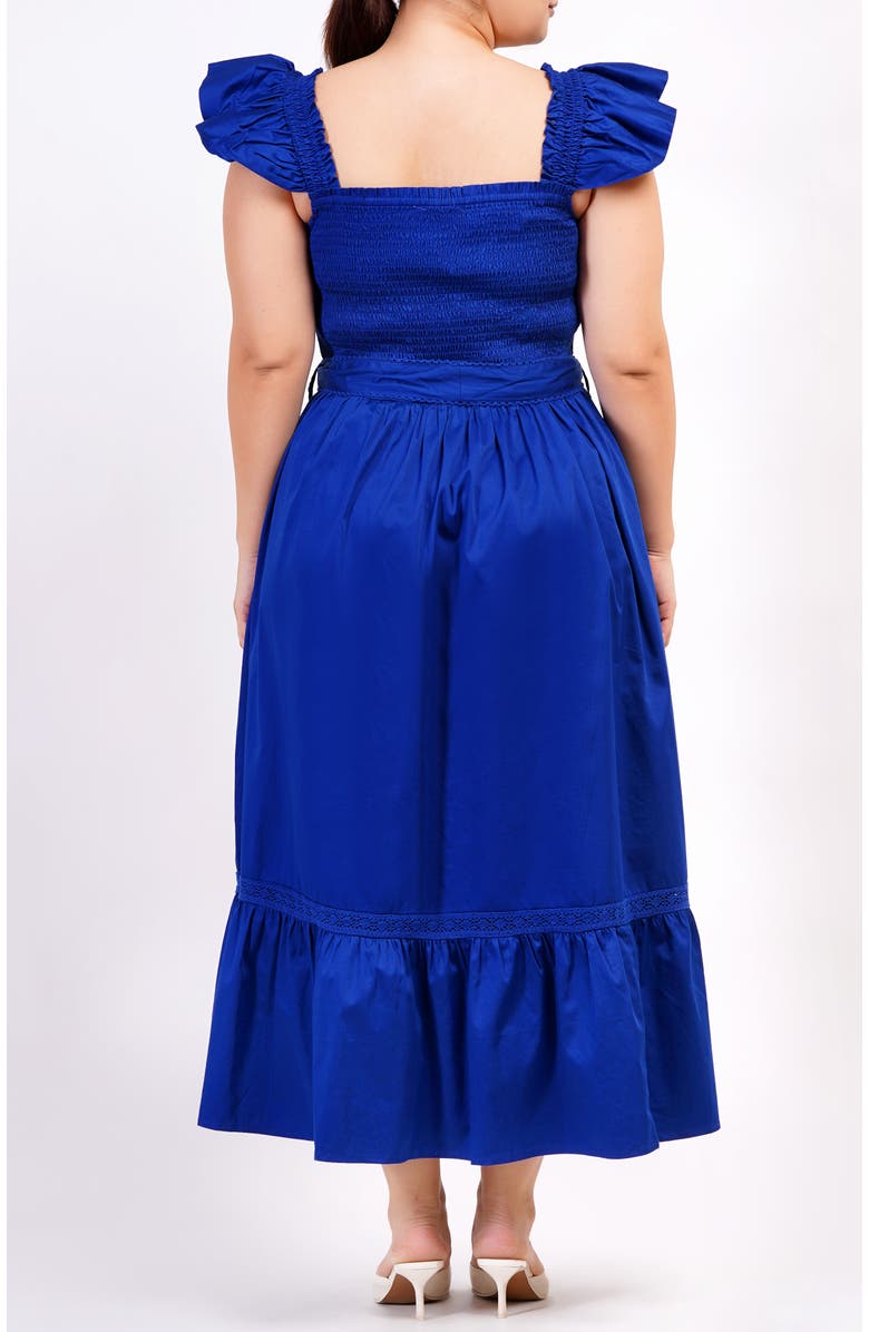 Leota Ivanna A-Line Smocked Midi Dress, Alternate, color, Blue