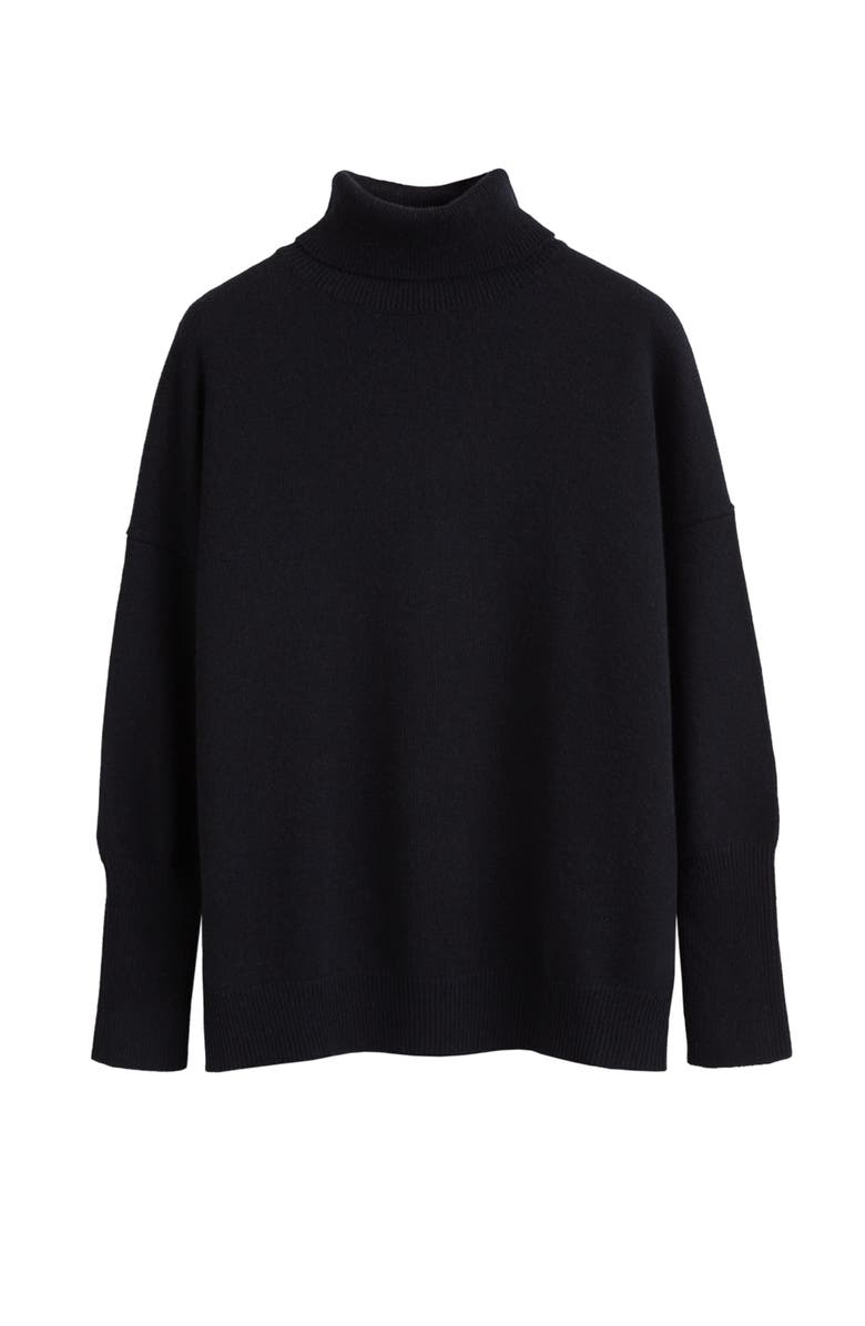 Chinti & Parker Pure Cashmere Roll Neck Sweater, Alternate, color, Black
