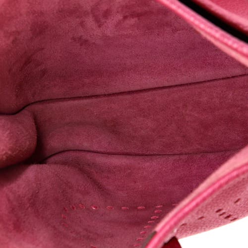 Pre-owned Hermes Hermes Evelyne Bag Gen Iii Clemence Pm In Red
