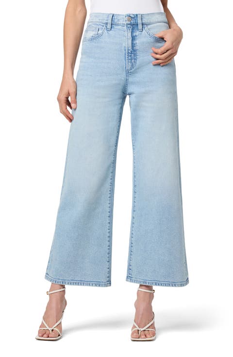 High Waist Ankle Wide Leg Jeans