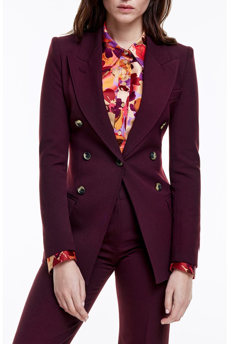 Not a Double Breasted Blazer, Main, color, PLUM