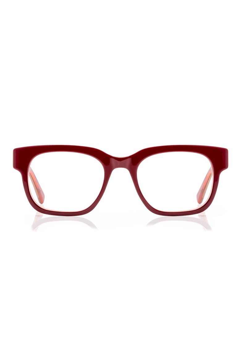 Numero Uno 49mm Rectangualr Readers, Main, color, WINE / BLUSH LAYER