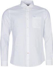 Barbour Nelson Tailored Fit Solid Linen & Cotton Button-Down Shirt