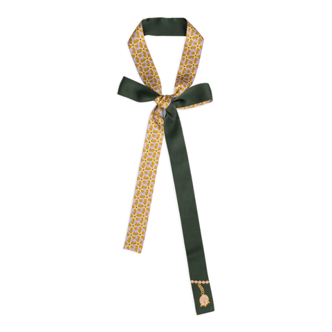 "Secret Garden" Silk Skinny Scarf