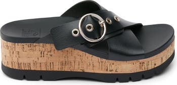 Vista Higher Gia Platform Wedge Slide Sandal