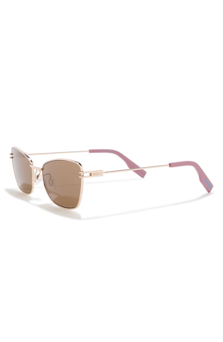 MCQ 52mm Aviator Sunglasses, Alternate, color, Gold Gold Brown