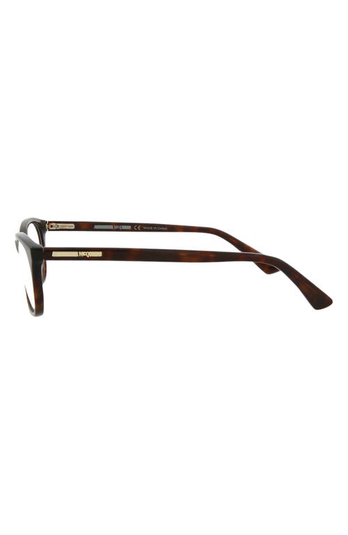 Alexander Mcqueen Mcqueen 51mm Core Rectangular Optical Glasses In Havana Transparent
