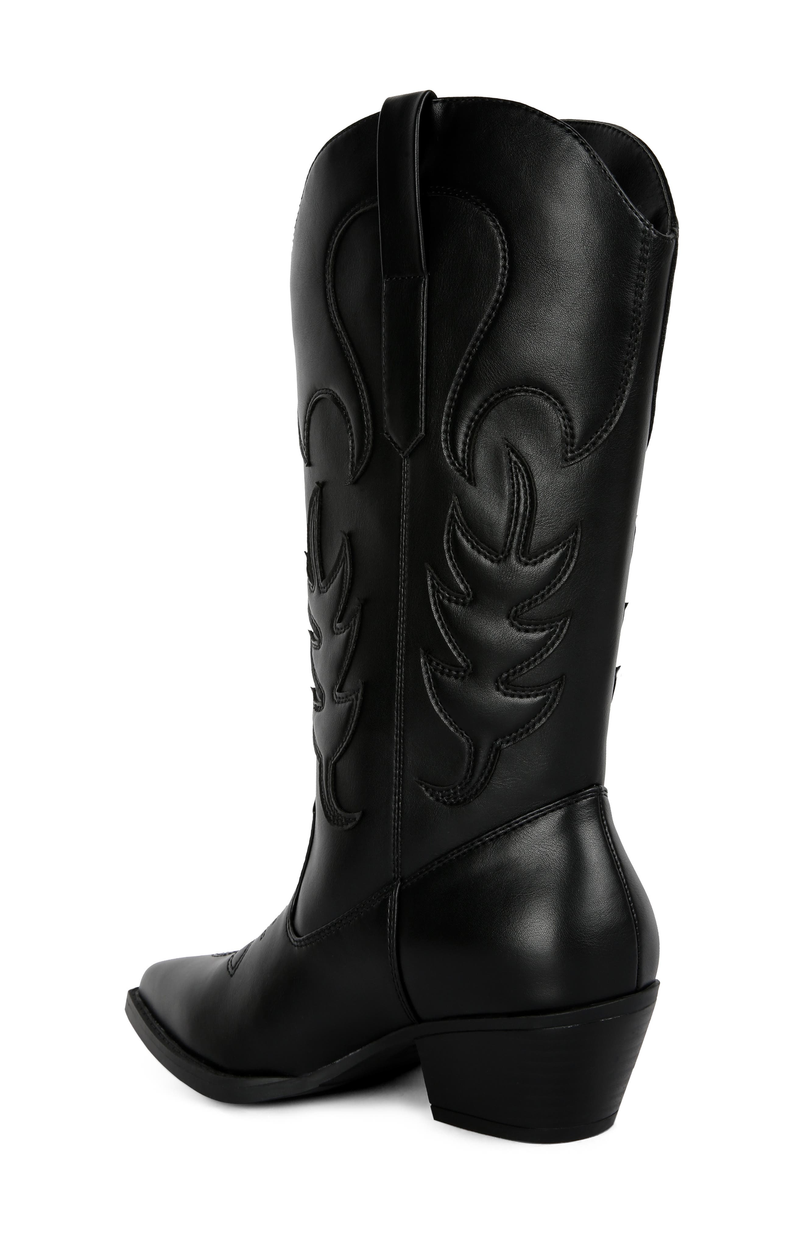 LONDON RAG Ponsies Western Boot, Alternate, color, Black