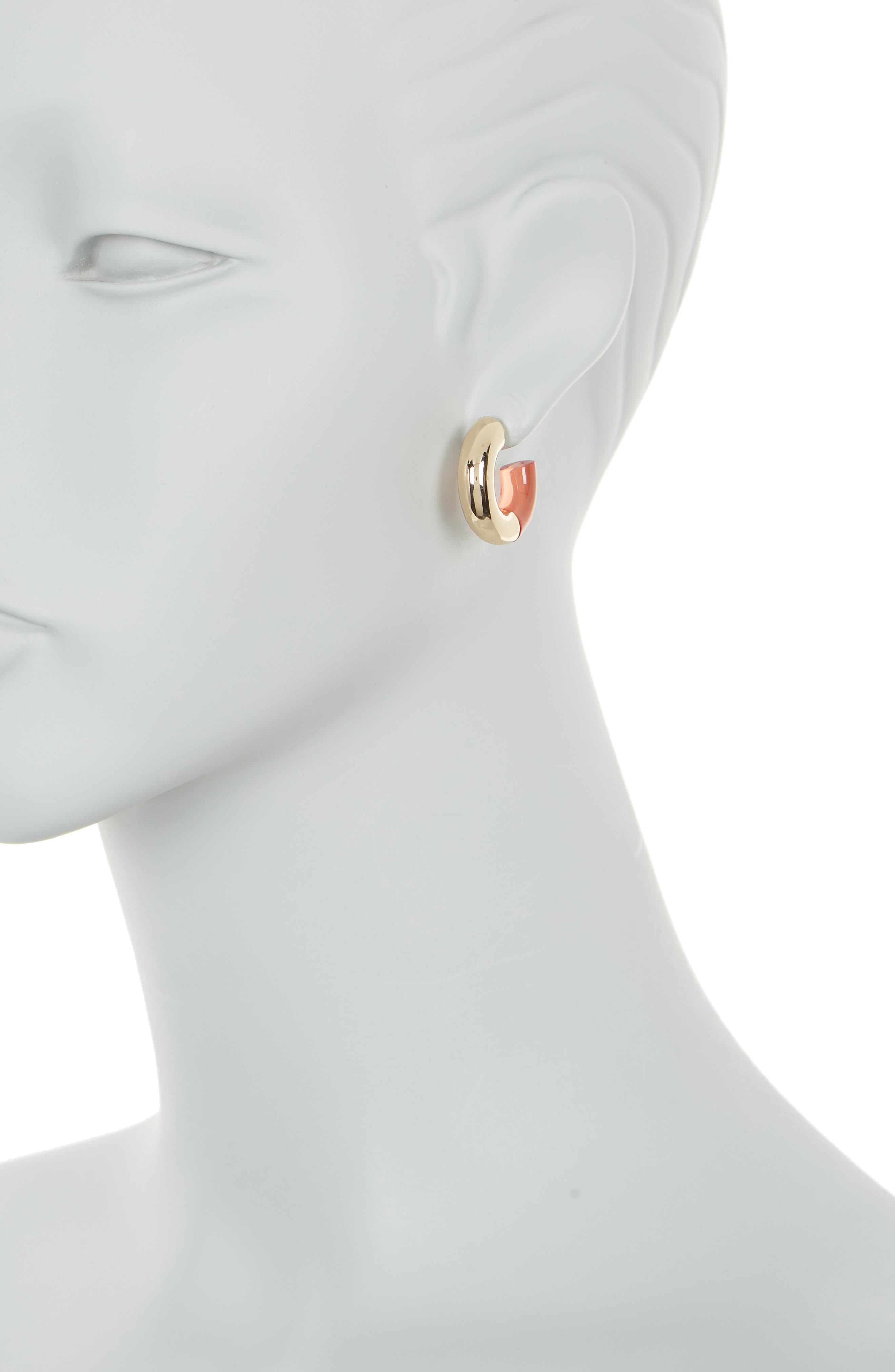 NORDSTROM RACK Set of 2 Enamel Stud & Hoop Earrings (Women) | Nordstromrack
