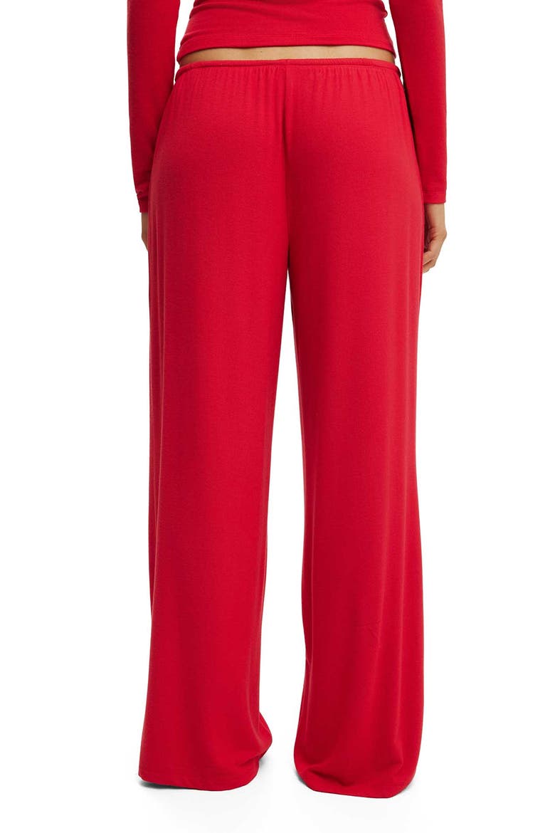 Women's Super Soft Low Rise Wide Leg Pant, Alternate, color, Cheeky Cherry