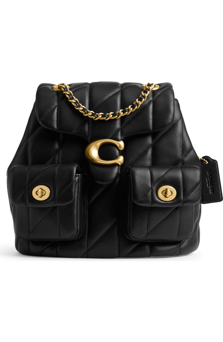 COACH Tabby Quilted Leather Backpack, Main, color,
