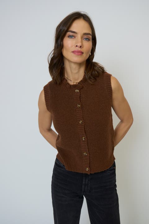 Olivia Ruffle Sleeveless Cardi