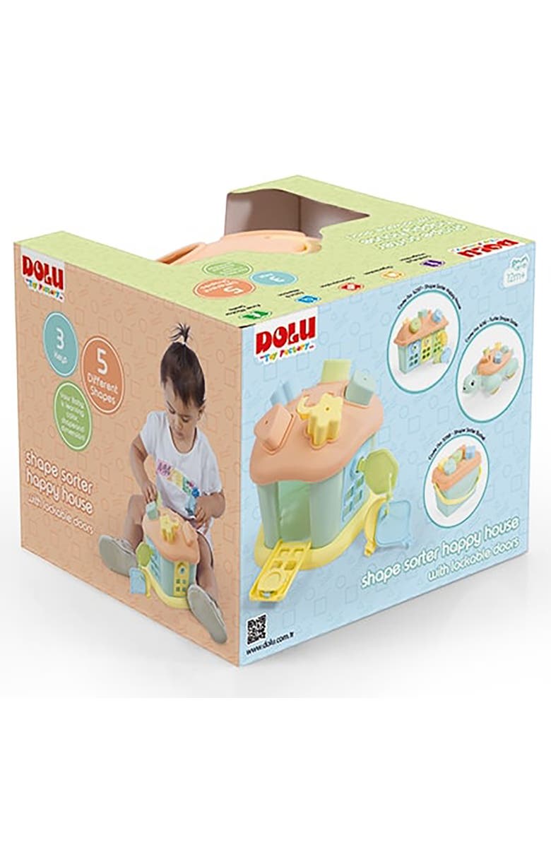 Dolu Shape Sorter, Happy House, 9 Piece Sort & Play Toy, Toddlers & Kids 12mo+, Alternate, color, Multicolored