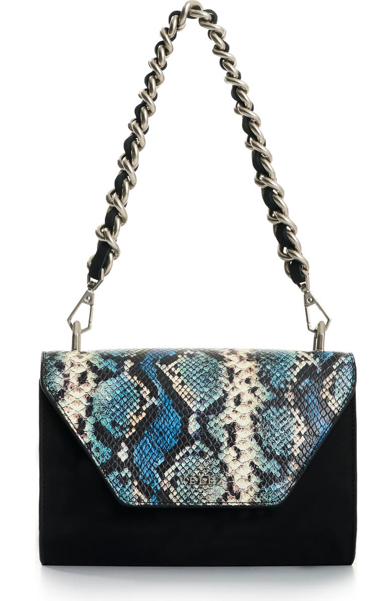 Velez Lili Two Foil Leather Crossbody Bag, Main, color, Blue