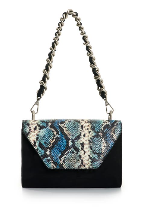 Lili Two Foil Leather Crossbody Bag