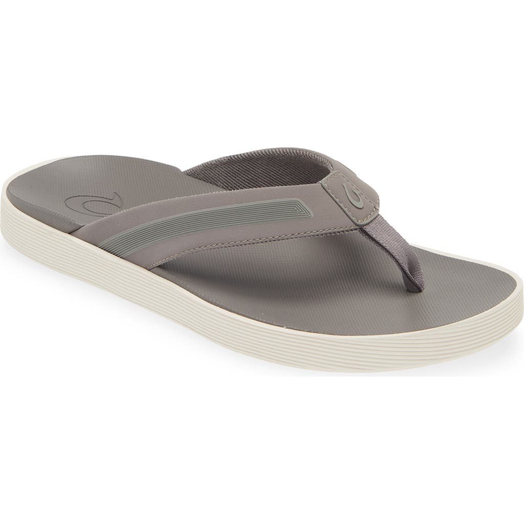 Olukai Leeward Flip Flop In Gray