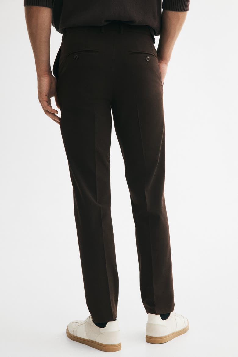 Slim-Fit Tailored Pants, Alternate, color, Dark brown