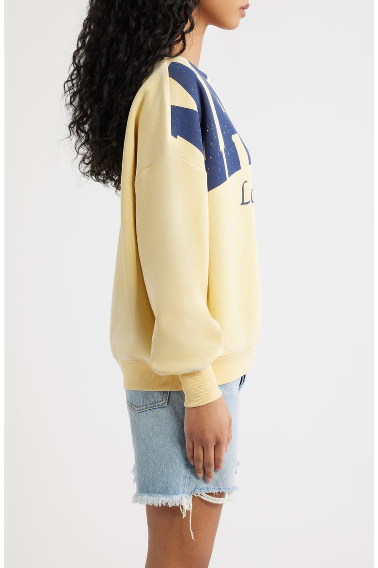 Malibu Off the Shoulder Graphic Sweatshirt, Alternate, color, YELLOW