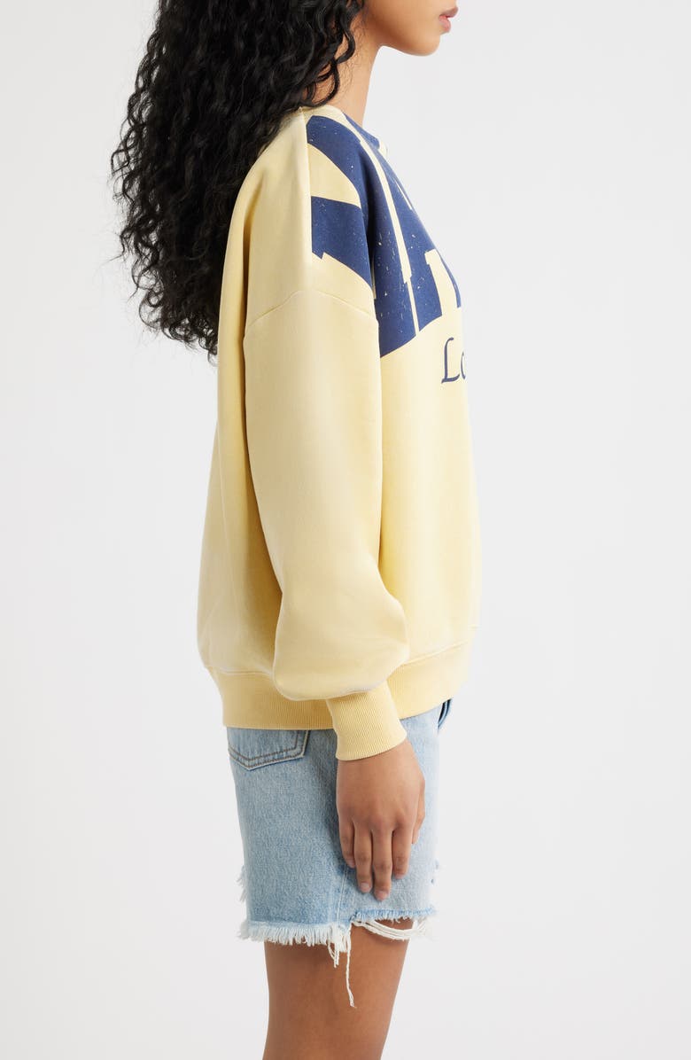 Vinyl Icons Malibu Off the Shoulder Graphic Sweatshirt, Alternate, color, Yellow